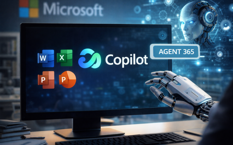 Representative image illustrating Microsoft Corporation’s launch of Wave 3 of Microsoft 365 Copilot, highlighting agentic AI capabilities, the new Agent 365 management platform, and the $99-per-user Microsoft 365 E7 Frontier Suite designed to expand enterprise AI productivity workflows.