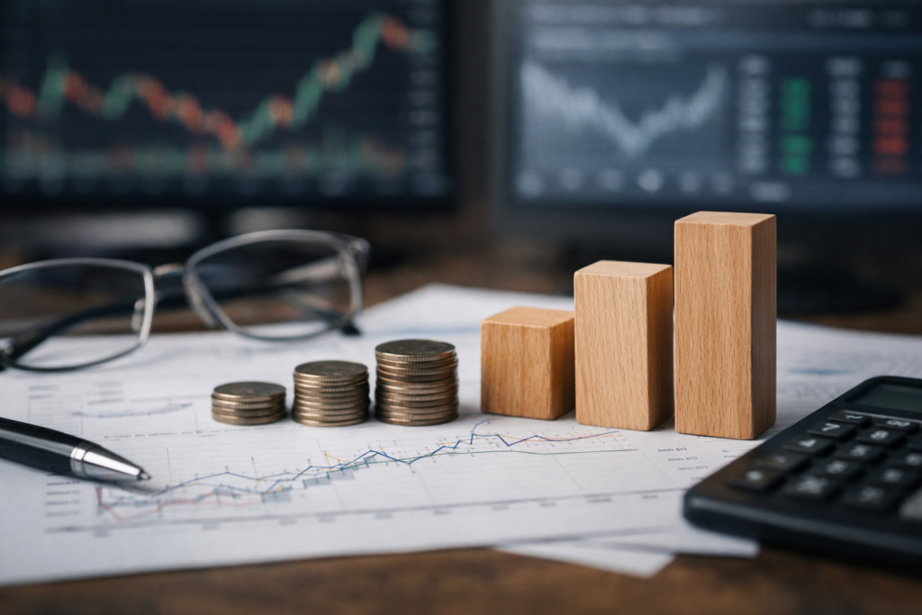 Representative image of financial growth metrics and capital allocation themes linked to Westaim Corporation’s Q4 2025 results, as investors assess Ceres Life Insurance Company’s annuity expansion and Arena Investors Group Holdings’ turnaround outlook.