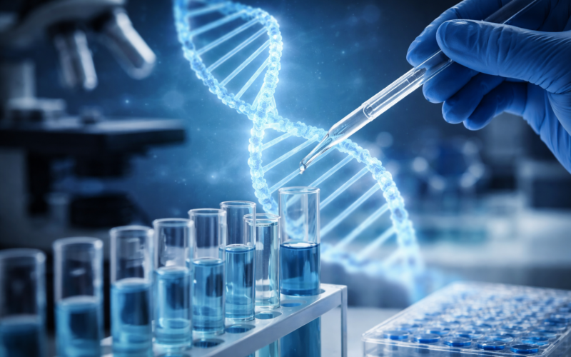 Representative image illustrating gene-editing research as YolTech Therapeutics advances YOLT-202 into a Phase 2/3 trial, exploring a potential “one-and-done” treatment for Alpha-1 Antitrypsin Deficiency.