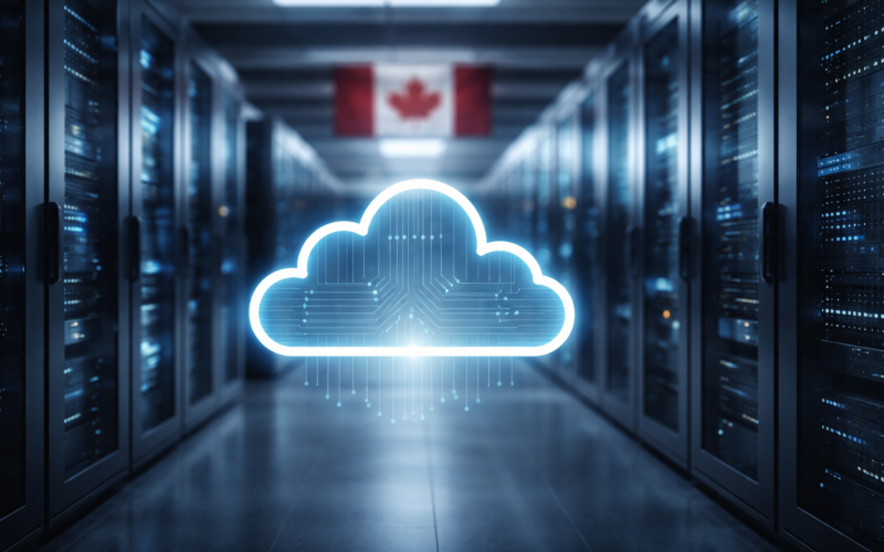 Representative image of a cloud data center environment illustrating enterprise legacy system migration to Microsoft Azure, reflecting Kyndryl’s Cloud Uplift expansion in Canada to modernize mission-critical workloads while keeping data within national datacentre regions.