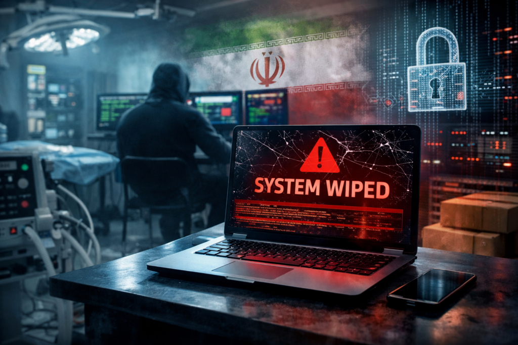 Representative image: A conceptual illustration of a cybersecurity breach in the medical technology sector, reflecting the global disruption at Stryker Corporation after the alleged Handala cyberattack wiped thousands of devices and exposed the growing risk of cyber warfare targeting healthcare infrastructure.