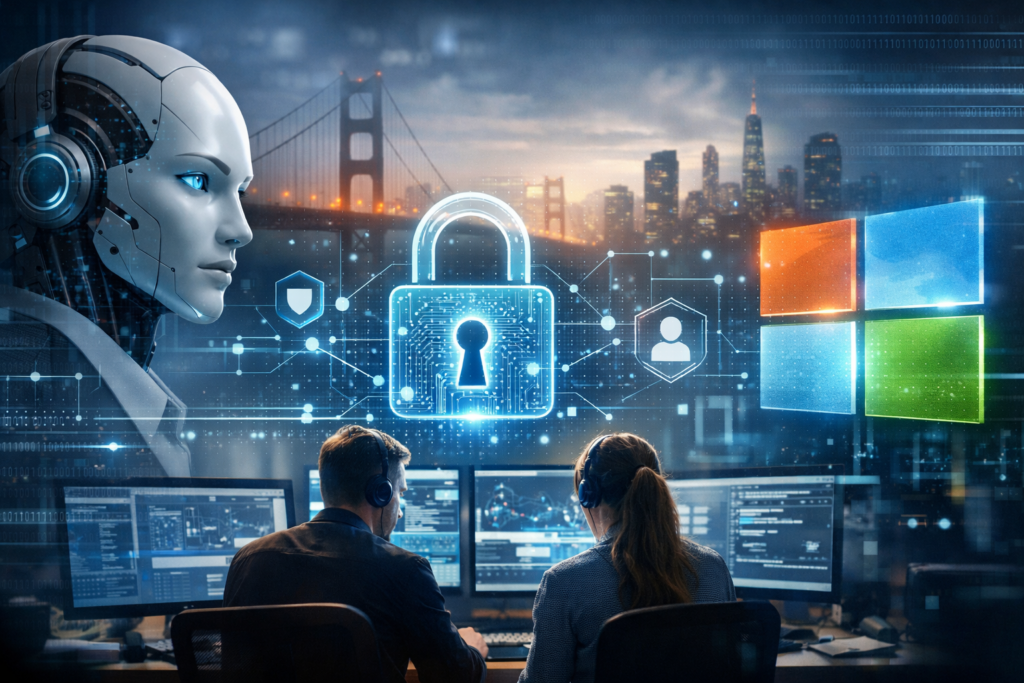Representative image of enterprise AI agent security, highlighting how RSA Security’s Microsoft partnership aims to protect autonomous software identities from emerging authentication and access threats.