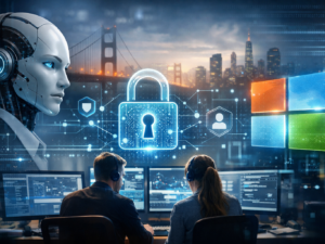Representative image of enterprise AI agent security, highlighting how RSA Security’s Microsoft partnership aims to protect autonomous software identities from emerging authentication and access threats.