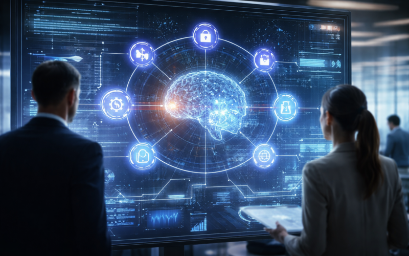 Representative image of enterprise agentic AI workflows as Oracle Corporation expands AI Agent Studio for Fusion Applications, highlighting how enterprise automation, workflow orchestration, and AI agents are reshaping business software.