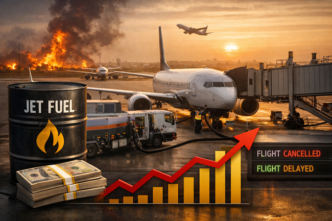 Representative image showing a commercial passenger aircraft being refueled at an international airport as global jet fuel prices surge toward $200 per barrel, forcing airlines across Asia and Europe to raise fares, impose fuel surcharges, and revise flight schedules amid escalating Middle East tensions.