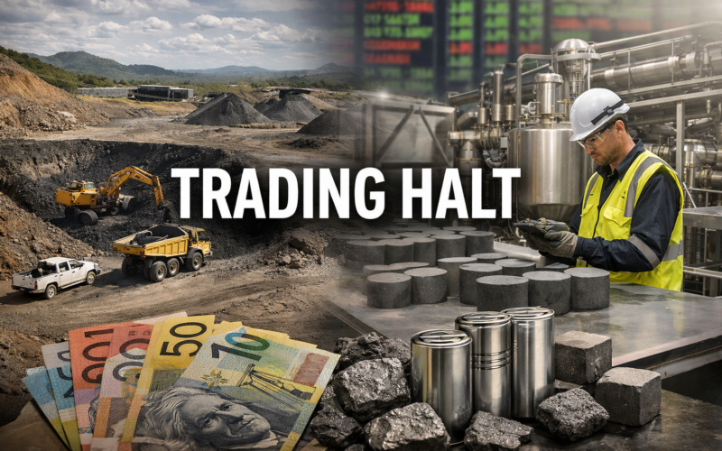 Representative image of a graphite mine and battery materials processing facility linked to Syrah Resources’ trading halt, lender funding package talks, and potential equity raise tied to Balama and Vidalia operations.