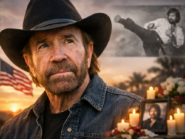 Representative image of martial arts legend Chuck Norris as tributes pour in following the death of the Walker, Texas Ranger star at 86, highlighting his global impact on action cinema and pop culture.
