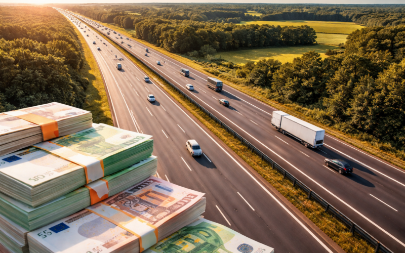 Representative image of a motorway corridor and capital flows illustrating HICL Infrastructure PLC’s £311 million A63 Motorway stake sale in France, as the London-listed infrastructure investor exits the Atlandes asset at a 21% premium to book value.