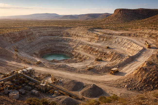 Representative image of a rare earth mining site illustrating the type of operation planned at the Round Top project in Texas, as USA Rare Earth moves to acquire Texas Mineral Resources to consolidate control of the strategic critical minerals deposit.