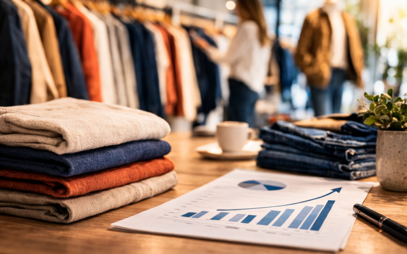 Representative image: Financial charts and retail strategy documents illustrating the earnings outlook discussed in “G-III Apparel Group FY2026 results: sales decline, Saks Global bankruptcy hit and PVH license exit weigh on earnings.”