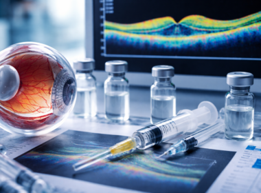 Representative image of retinal disease drug development and ophthalmology research, illustrating the Innovent Biologics IBI324 versus Vabysmo story in wet AMD and diabetic macular edema.