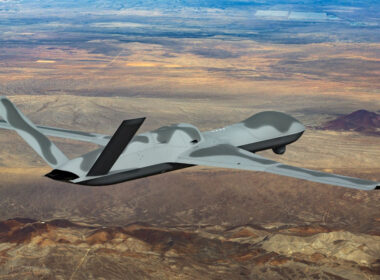 U.S. Air Force and General Atomics demonstrate F-22 control of autonomous MQ-20 Avenger in manned-unmanned teaming exercise at Edwards Air Force Base