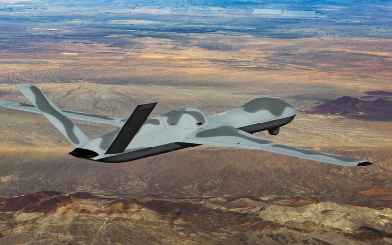 U.S. Air Force and General Atomics demonstrate F-22 control of autonomous MQ-20 Avenger in manned-unmanned teaming exercise at Edwards Air Force Base