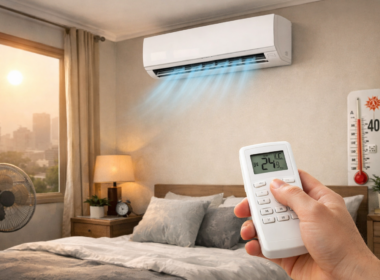 Representative image of a 1.5-ton inverter split air conditioner cooling a bedroom during peak Indian summer heat, illustrating the Carrier ESTER EDGE Gxi review and what buyers should know before choosing a 5-star AC.
