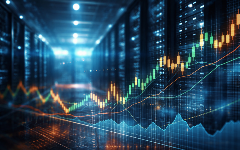 Representative image of AI cloud infrastructure and financial market analytics, illustrating the strategic backdrop to Jane Street’s $6 billion CoreWeave agreement and rising demand for high-performance compute in quantitative trading.