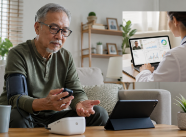 Representative image of AI-enabled remote patient monitoring, showing how Memorial Hermann Health System’s partnership with Cadence could support chronic disease care for older adults at home through connected health data, virtual clinician oversight and proactive intervention.