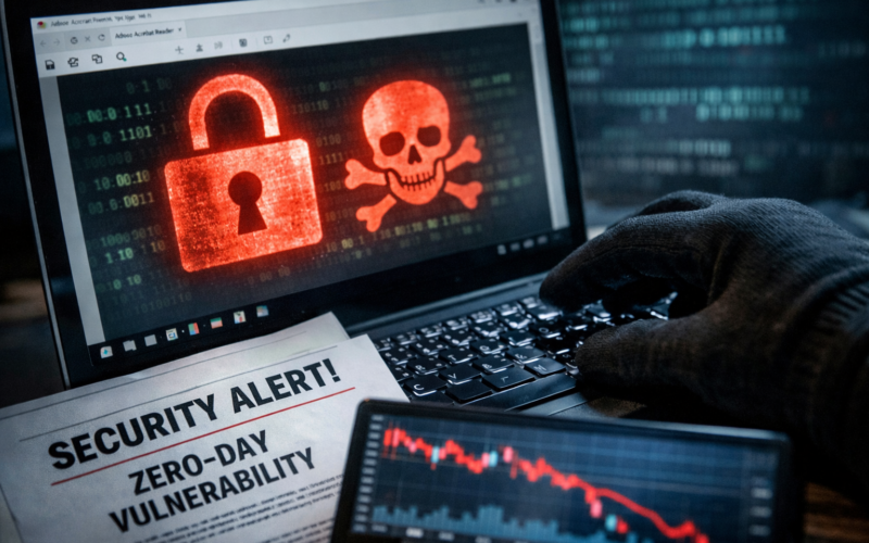 Adobe Acrobat Reader zero-day vulnerability CVE-2026-34621 raises fresh cybersecurity concerns as Adobe races to contain active exploitation affecting PDF users on Windows and macOS. Representative image.