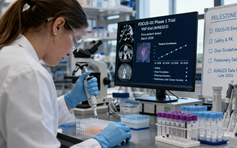 Representative image of a biotechnology laboratory and oncology drug development workflow, illustrating the Avacta Group PLC investor roadmap as markets track AVA6103, AVA6000, FOCUS-01 trial progress, and the late 2026 data readout.