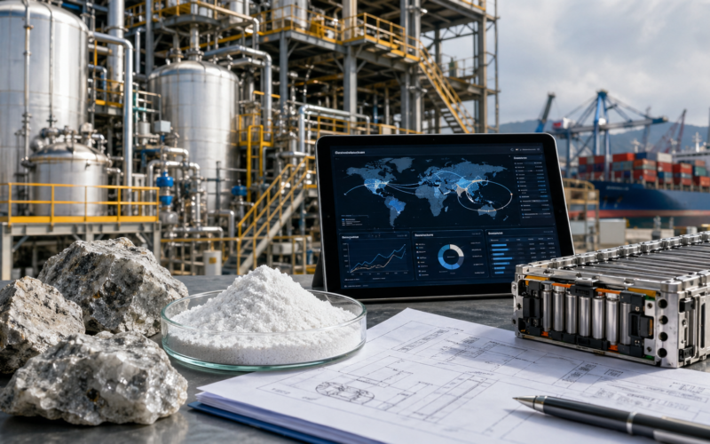 Representative image: China’s lithium processing dominance is forcing the West to rethink battery supply-chain strategy, as raw lithium resources must pass through refining and conversion networks before they become electric vehicle battery materials.
