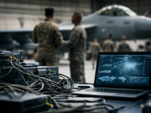 Representative image of U.S. Air Force defense data infrastructure and enterprise IT systems, illustrating how Dell Technologies’ EMC contract win could support military test data modernization.