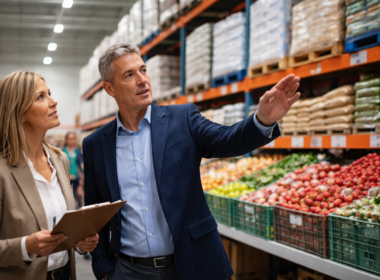 Representative image of a warehouse-style grocery store as Empire Company Limited acquires Mayrand Food Group to strengthen its Québec retail expansion and value-focused food market strategy.