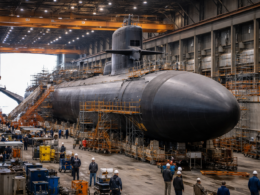 Representative image of a U.S. Navy submarine and shipyard operations, illustrating how General Dynamics Corporation’s $1.27 billion contract modification supports Virginia-class submarine work and the broader U.S. undersea industrial base.