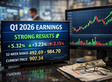 Representative image of financial market screens and trading activity for coverage of Goldman Sachs Q1 2026 earnings, record equities trading revenue, and the latest Goldman Sachs stock outlook.