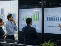 Representative image of Indian IT analysts reviewing the widening gap between record deal pipelines and slower revenue conversion as Tata Consultancy Services, Infosys, HCLTech, and Wipro face tougher FY2026 growth questions.