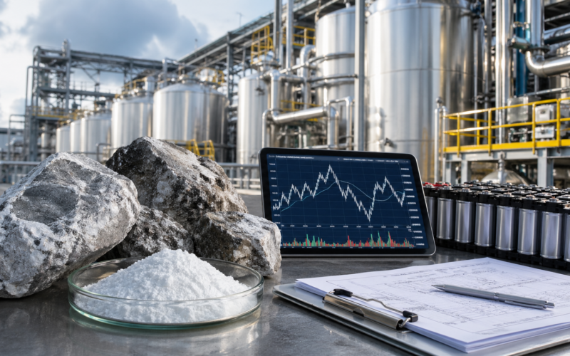 Representative image: Lithium price volatility is becoming a major risk for Western battery materials projects, as miners, converters and investors weigh critical minerals policy support against unstable commodity markets.