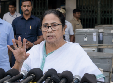 Representative image of a West Bengal election press briefing as Mamata Banerjee questions exit poll neutrality and urges Trinamool Congress workers to stay alert ahead of counting day.