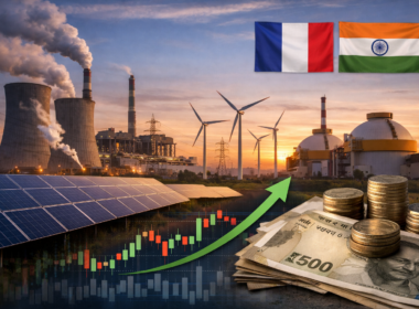 Representative image of NTPC Limited’s power transition strategy, highlighting thermal generation, renewable energy expansion, and nuclear ambitions as investors assess NTPC share price upside in FY26.