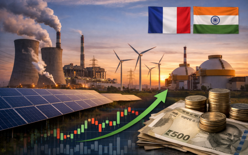 Representative image of NTPC Limited’s power transition strategy, highlighting thermal generation, renewable energy expansion, and nuclear ambitions as investors assess NTPC share price upside in FY26.