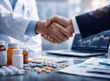 Representative image of a biotech acquisition theme as Neurocrine Biosciences moves to acquire Soleno Therapeutics in a $2.9 billion deal centered on VYKAT XR and rare disease growth.