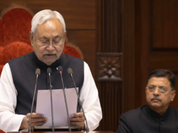 Representative image of a formal political oath-taking ceremony in India, used to illustrate Nitish Kumar’s Rajya Sabha oath and the National Democratic Alliance’s Bihar succession plan.