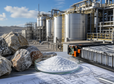 Representative image: North America’s mine-to-battery lithium strategy depends on turning raw lithium resources into battery-grade materials, as the United States and Canada race to reduce China reliance and build a resilient electric vehicle supply chain.