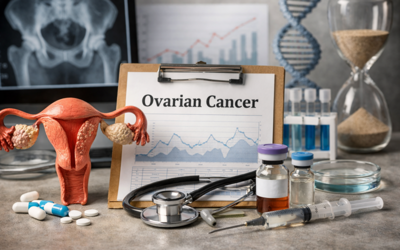 Representative image: Ovarian cancer treatment options and FDA-approved drugs in 2026, including Lifyorli and avutometinib, are reshaping outcomes for patients with platinum-resistant and low-grade serous disease.