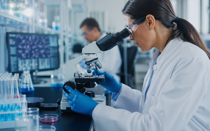 Representative image of a laboratory research setting used to illustrate Karyopharm Therapeutics Inc.’s Phase 3 SENTRY trial in myelofibrosis and its late-breaking ASCO 2026 presentation.