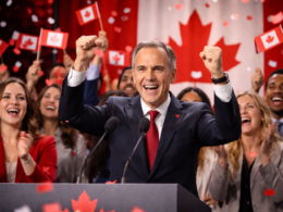 Representative image of Canada election night celebrations after Prime Minister Mark Carney’s Liberal Party secured a majority government, a result that could reshape the country’s political and legislative outlook.