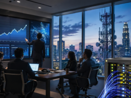 Representative image: Telecom executives review rising network and earnings metrics as Verizon Communications Inc. seeks to turn Q1 2026 subscriber growth, broadband expansion, and stronger cash flow into a sustained VZ stock turnaround.