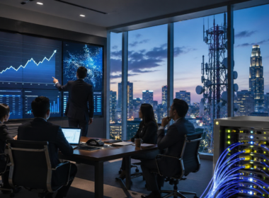 Representative image: Telecom executives review rising network and earnings metrics as Verizon Communications Inc. seeks to turn Q1 2026 subscriber growth, broadband expansion, and stronger cash flow into a sustained VZ stock turnaround.