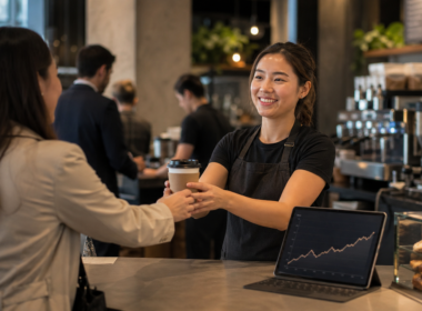 Representative image of a busy coffee shop setting, reflecting Starbucks Corporation’s fiscal second-quarter turnaround as stronger comparable store sales, raised 2026 guidance, and renewed investor confidence put its Back to Starbucks strategy back in focus.