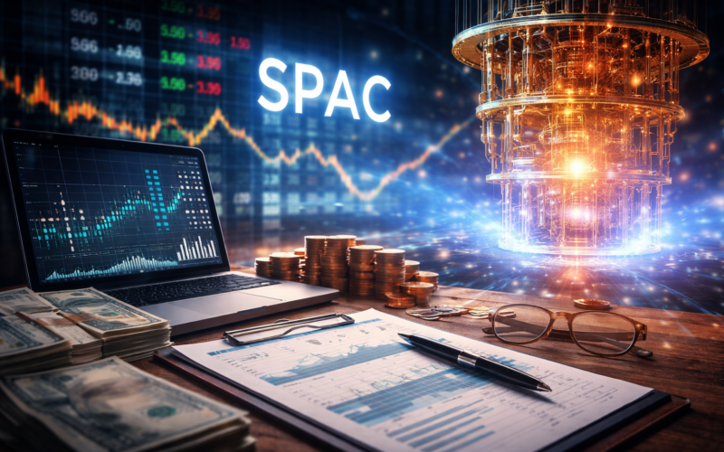 Representative image of Terra Quantum AG’s planned $3.25 billion SPAC deal with Mountain Lake Acquisition Corp. II, highlighting the intersection of quantum technology, capital markets, and public listing ambitions.