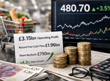 Representative image of Tesco PLC’s supermarket and financial performance theme after the retailer reported £3.15bn adjusted operating profit, record free cash flow, and a new £750m share buyback.