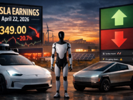 Representative image of Tesla, Inc. ahead of its 22 April 2026 earnings report, highlighting investor focus on autonomous vehicles, robotics, and Tesla stock volatility as Wall Street debates the next move in Tesla shares.