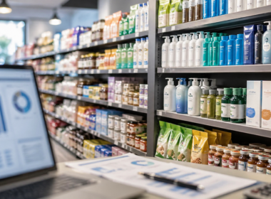 Representative image of consumer goods shelves and sales analytics, highlighting how Unilever PLC’s Q1 2026 volume recovery and portfolio reshaping are shaping the ULVR investment story.