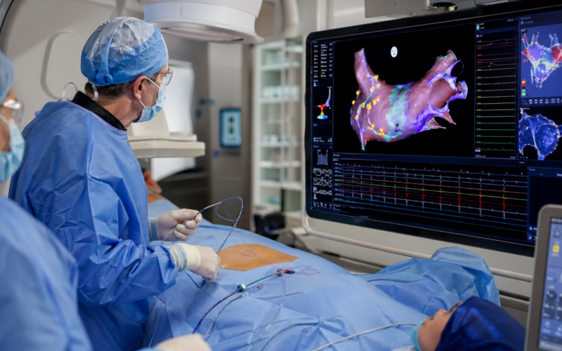 Representative image of a cardiac electrophysiology procedure, highlighting how Medtronic plc’s Affera platform, Sphere-9 catheter milestones and Sphere-360 durability data could reshape advanced cardiac ablation for atrial fibrillation and ventricular tachycardia.