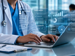 Representative image of healthcare professionals using artificial intelligence and clinical data automation tools, illustrating how the Korcomptenz and Hindsait partnership aims to transform healthcare operations with responsible AI.