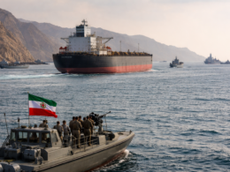 Representative image of commercial shipping and naval activity in the Strait of Hormuz, as Iran reopens the key oil transit route while uncertainty over the United States naval blockade continues.