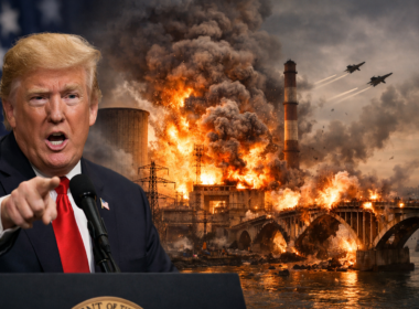 Representative image of an escalating Iran war scenario as United States President Donald Trump threatens to destroy Iran’s power plants and bridges ahead of a Tuesday deadline, underscoring rising fears over ceasefire collapse, Strait of Hormuz tensions, and wider Middle East conflict.