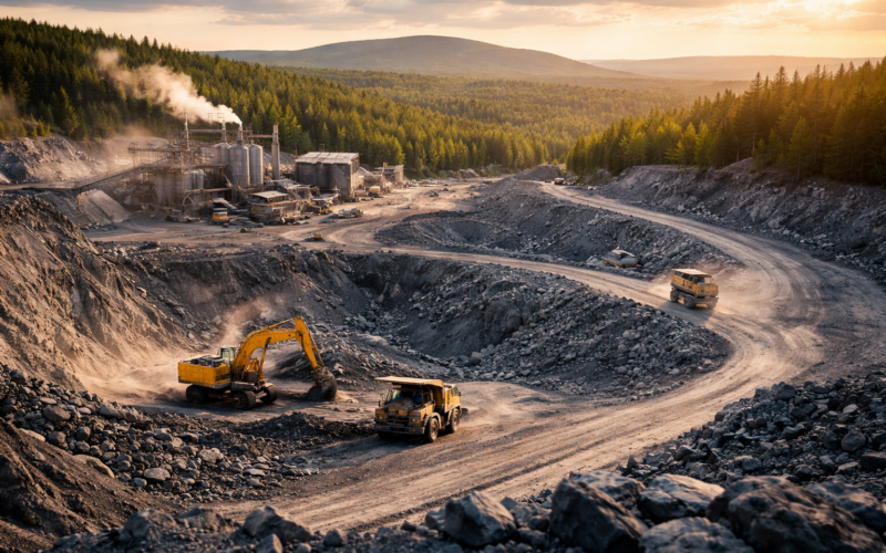 Representative image of a graphite mining operation, illustrating why Nouveau Monde Graphite’s US$297 million financing package could be a pivotal step in advancing the Matawinie mine toward final investment decision.
